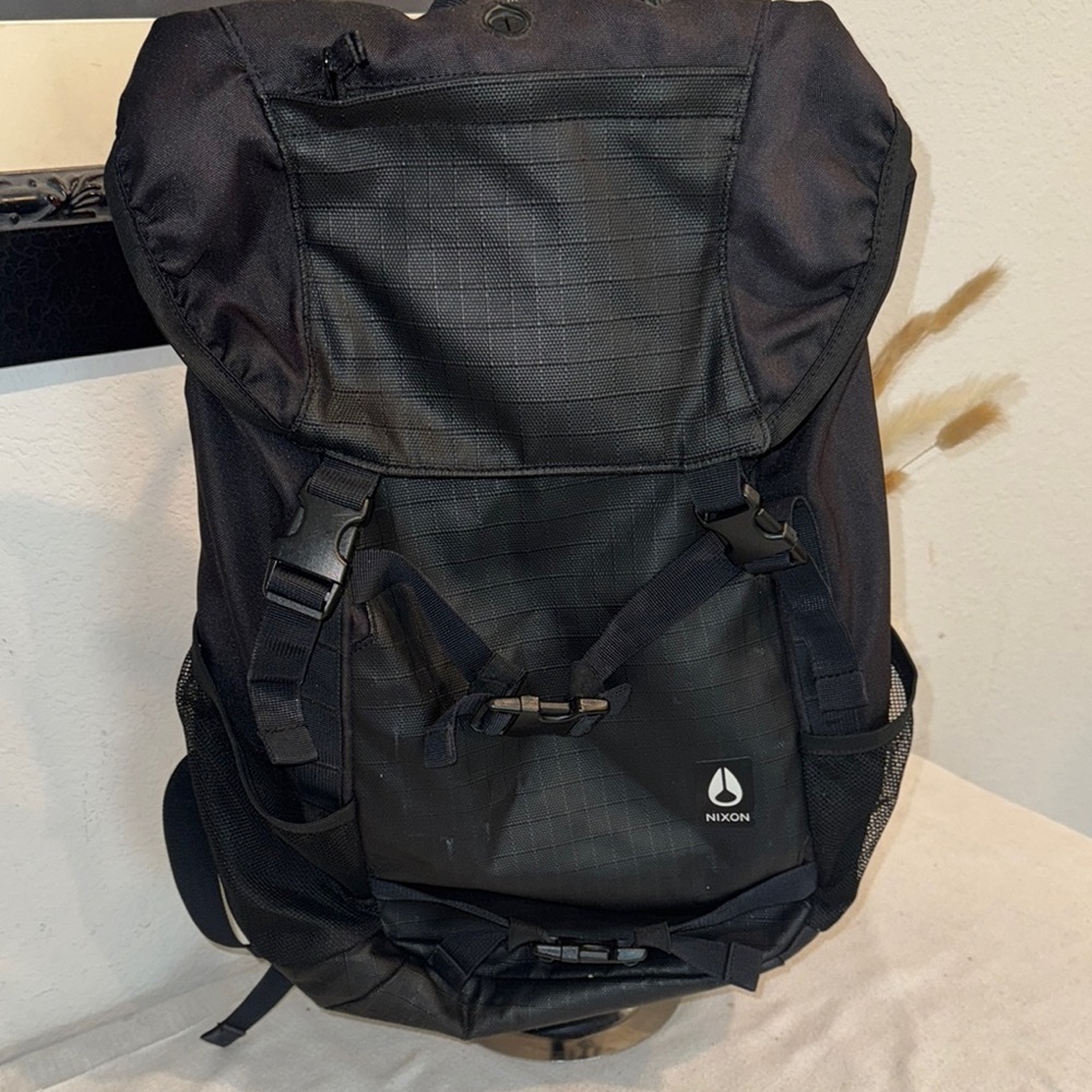 Nixon Black Backpack Modern Design Durable Nylon